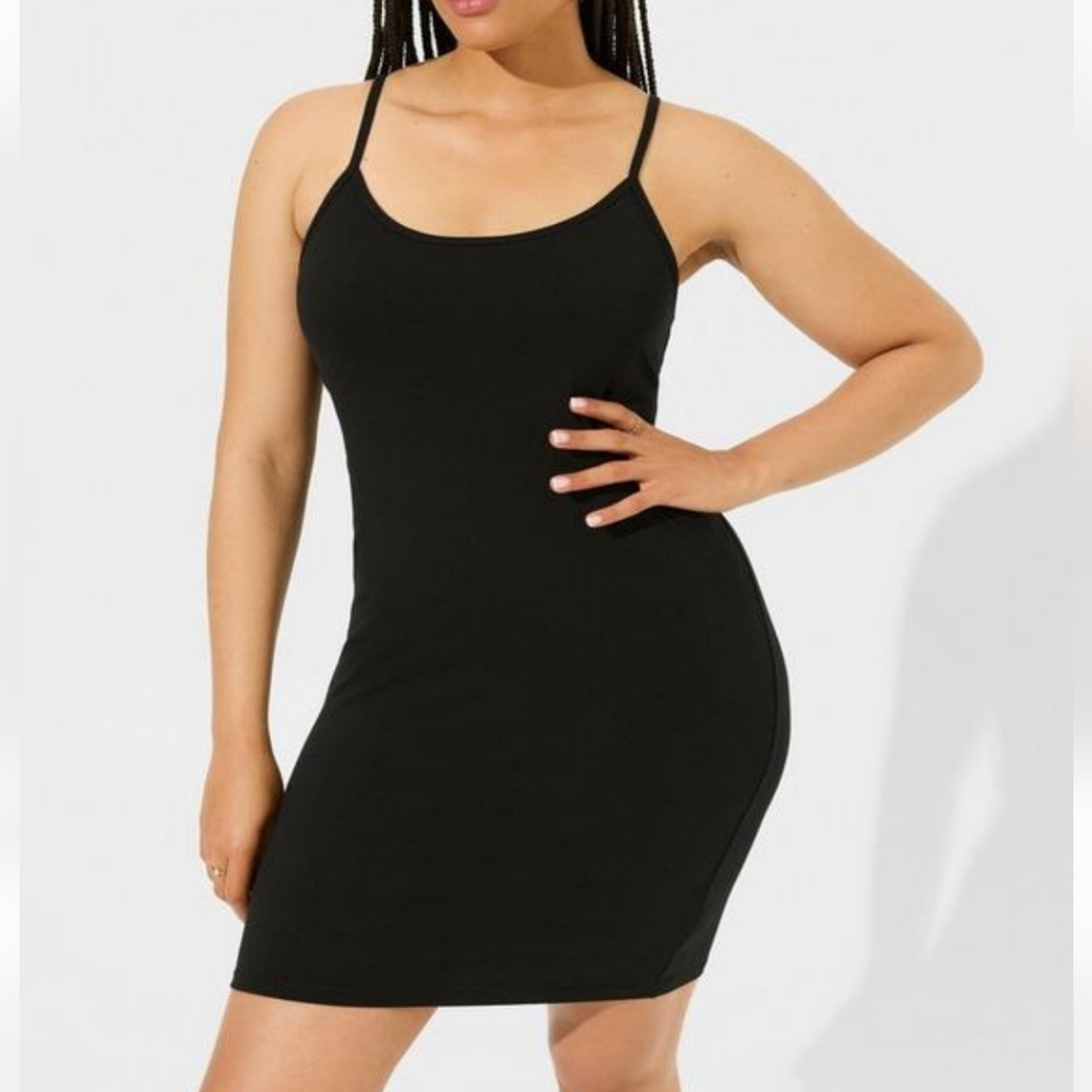Torrid Classic Black Chemise Mini Foxy Cami Dress
